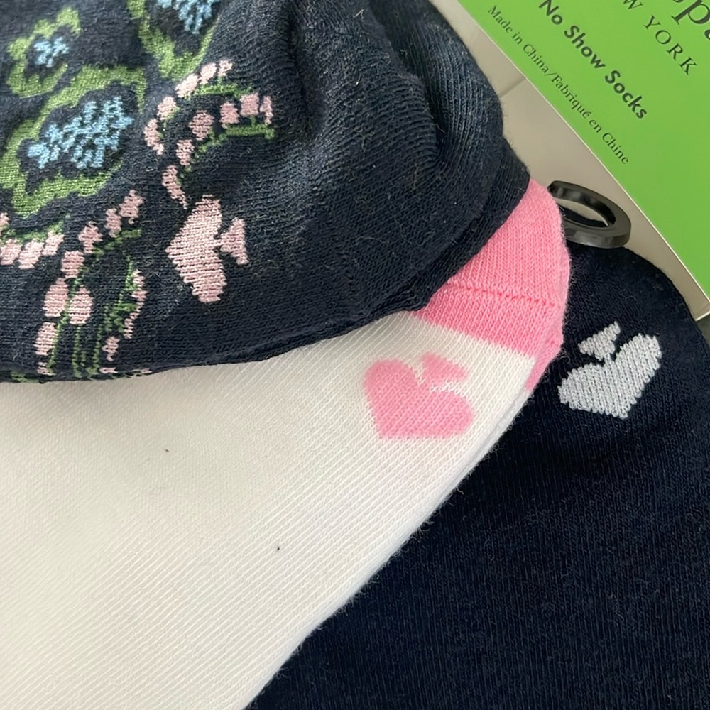 🔥🔥🆕♠️KATE SPADE 3PR PK NO SHOW SOCKS - Picture 2 of 4